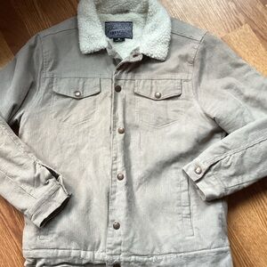 Brooklyn Cloth Beige Sherpa Collar Jacket